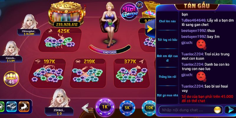 Các chức năng chính của game Bầu cua